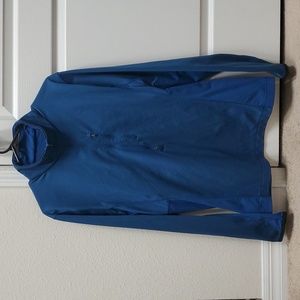 Lululemon Men Pullover Half Zip Color Dark Blue Size Large